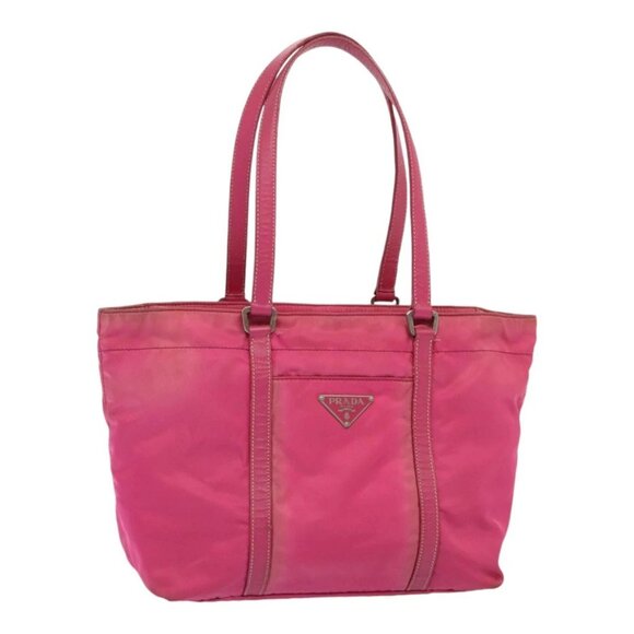 PRADA Hand Bag Nylon Pink Auth bs18106 - Picture 1 of 16